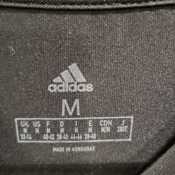 Adidas Performance Shirt Men's Size Medium‎ Black Crew Neck Lightweight Gym - Picture 4 of 6